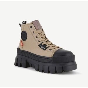 Palladium Revolt Hi TX Women's Platform Boots Lug Sole Ankle Boots 6.5 Olive NIB